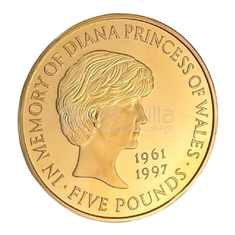Quintupla Sterlina PROOF - Memorial Lady Diana
